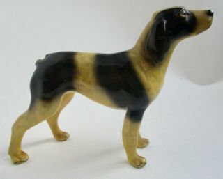 Vtg 1930s To 50s Mortons Studio Standing Black White Dog Canine Figurine