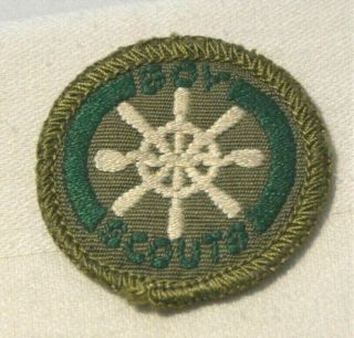 Nos Boy Scout Pilot Proficiency Award Badge White Back Troop Large