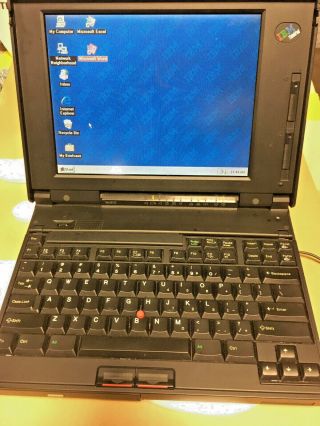 Vintage Ibm Thinkpad 365ed Windows 95 Disc Drive,  Charger,  Case