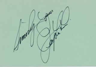 Jerry Lee Lewis - Vintage Index Card Signed In Person In 1974