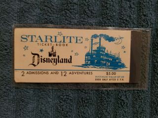 Rare Vintage Disneyland Starlite Coupon Ticket Book