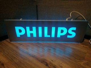 Vintage Philips Light Up Store Display Sign