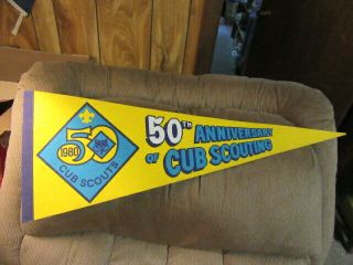 Cub Scouts 50th Anniversary Pennant,  30 Inches Long