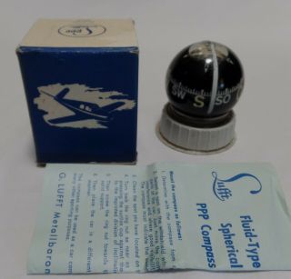 Vintage 1968 Lufft Auto Boat Aircraft Spherical Ppp Compass Germany