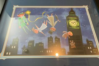 Disney Peter Pan And Tinkerbell 55th Anniversary Matted Print By Amanda Visell