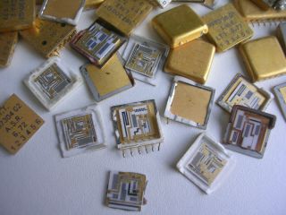 GOLD VINTAGE CERAMIC INTEGRATED HYBRID CIRCUITS 350g FOR GOLD SCRAP RECOVERY 2