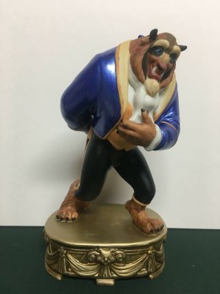 Rare Beast Walt Disney Beauty & The Beast Porcelain " Bisque " 7 Inch Figurine