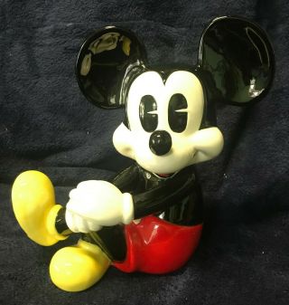 Vintage Walt Disney Mickey Mouse Ceramic Figurine Porcelain Japan 11 Inches