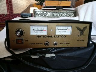 Vintage " National Tattoo Supply " Power Supply Well Us Manufacturer