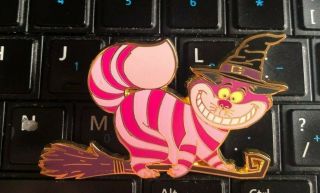Disney Cheshire Cats On Brooms Halloween Pin Le300