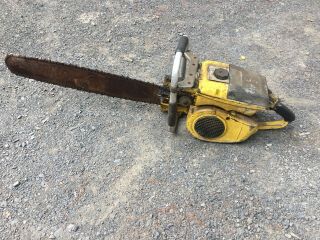 Junk Mcculloch 1 - 85 Gear Drive Chainsaw,  Some Parts Still Good Vintage Chainsaw