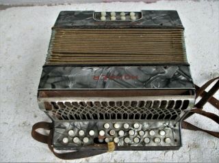 Vintage Hohner Preciosa Button Accordion,  Needs Work,