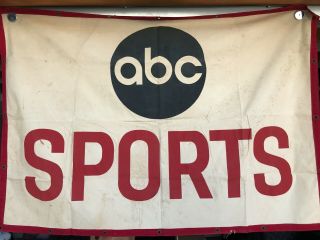 Abc Sports Banner Vintage Mid 75 To Early 80 " S Not Sure Of Time Line,  Item