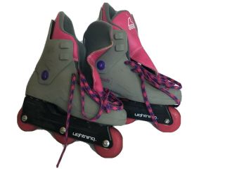 Rollerblade Lightning Gray And Pink Size 8 Or 7.  5 Women 