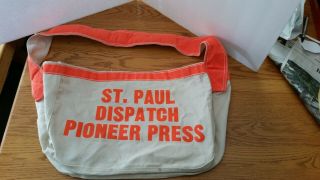 Vintage Newspaper Delivery Bag 80s St Paul Dispatch Pioneer Press Minnesota