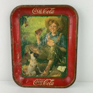1931 Coca Cola Tray Vintage Norman Rockwell Artwork Coke Advertising