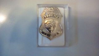 Vintage Security Officer Badge,  Silver Tone.  Make Offers