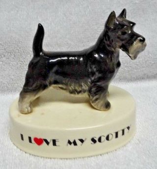 Scotty Scottie Dog I Love My Scottie Ceramic Figurine