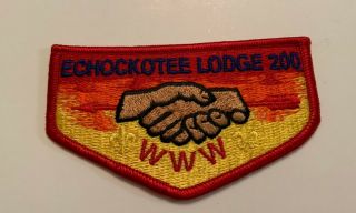 Bsa Order Of The Arrow Echockotee Lodge 200 Www Flat Handshake Service Flap