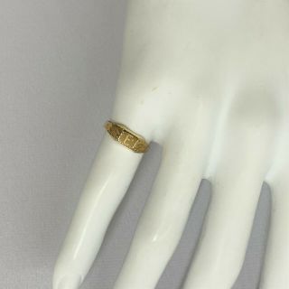 Vintage Child 14k Gold Initial Ring By Bg Letter " E " Weighs.  09 Grams Size 4