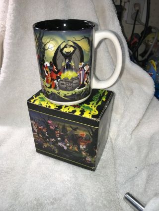 Rare Walt Disney World Villains Ceramic Coffee Mug/cup Collectible With Org Box