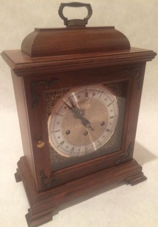 Vintage Hamilton Mantle Clock - Key Wind 5 Hammer 2 Jewel West Germany Movement