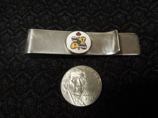 Rare Vintage Sterling Silver Enamel Hawaii Coat of Arms Money Clip 2