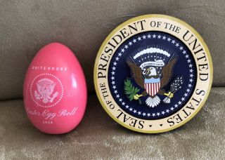 2 Maga Trump White House Easter 2018 Pink Egg,  President Eagle Seal Magnet =two