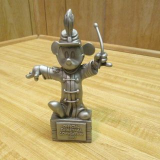 Disney Pewter Bandleader Mickey Official Disneyana Convention 1993 Limited Edit