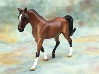 Breyer Model Horse Stablemate Custom Bay Roan TWH Shrinky Walking Horse Cm OOAK 3