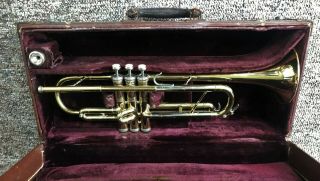 Vintage 1955 Conn Director Usa 14b Trumpet W/conn 4c Mp In Case
