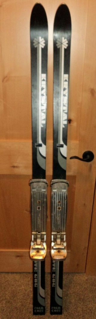 Krystal Vintage Retro Blue Skis 170 Cm Burt Retractable Bindings Lodge Decor