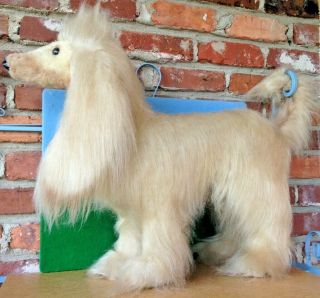 Vintage 1978 Fully Coated Afghan Hound Dog - A Pillow Pet Plush Fur Masterpiece