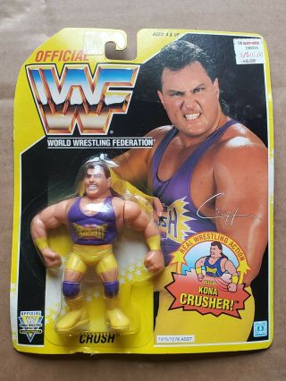 Vintage 1993 Wwf Wwe Hasbro Kona Crush Vintage Wrestling Figure Crusher Toy