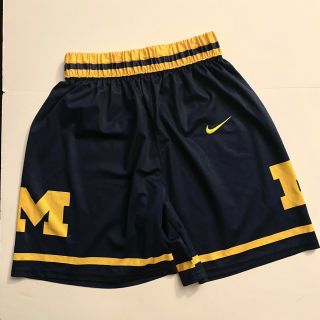 Vintage 1990s Nike Michigan Wolverines Shorts Mens Medium Fab 5 Five Basketball