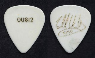 Vintage Eddie Van Halen Signature White/gold Guitar Pick - 1988 Ou812 Tour