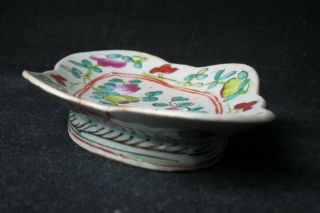 Qing Dynasty Republic Period Chinese Famille Rose Porcelain Footed Dish Plate 3