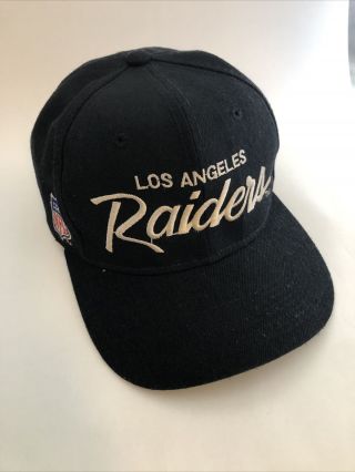 Vtg Los Angeles Raiders Sports Specialties Script Pro Snapback Hat Nwa