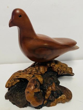 Carved Dove By Bruce Stamp Signed And Dated 1980