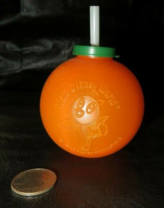 Rare Vintage 1976 Walt Disney World Orange Bird Souvenir Juice Container Sip Cup