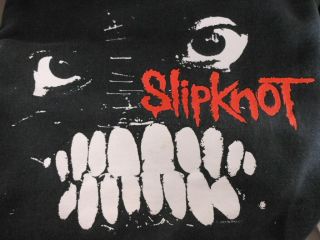 Rare Vtg Slipknot 2005 Xl Black Concert Band Logo Hoodie Sweater Hanes Printpro