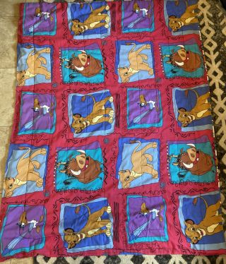 Vintage Lion King Comforter Twin Size Disney Reversible Blanket Simba Nahla 90s