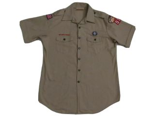 Boy Scouts Of America Shirt Patches 558 Tan Uniform Trooper Mens Large