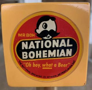 Vintage National Bohemian Beer Tap Handle Bakalite Catalin Bakelite Knob MR.  BOH 2