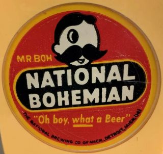 Vintage National Bohemian Beer Tap Handle Bakalite Catalin Bakelite Knob MR.  BOH 3