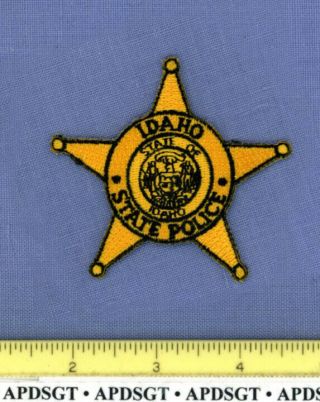 Idaho State Police (3 " Hat Size) Highway Patrol Patch Star Shape