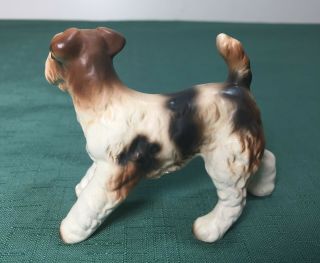 Vintage Enesco 1960 ' s Wire Haired Fox Terrier Dog Figurine Made in Japan 2