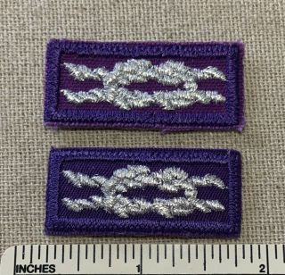 2 Vintage Boy Scout Religious Award Square Knot Award Patches Youth Badge Purple