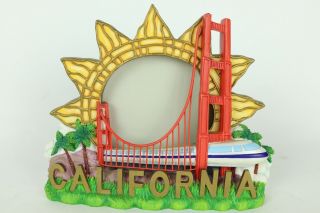 Rare Disney California Adventure Monorail Golden Sun Picture Frame,  7.  5 " X 6.  75 "