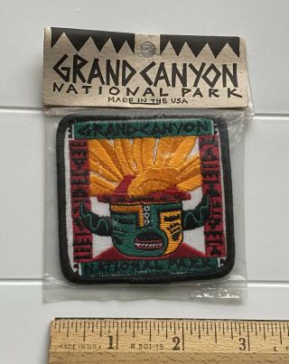 Nip Grand Canyon National Park Native American Carved Mask Embroidered Patch